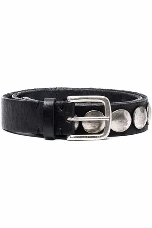 Golden Goose Tilbehør, Dame, Sort, 80 CM, Læder, Trinidad Washed Leather Studs Bælte