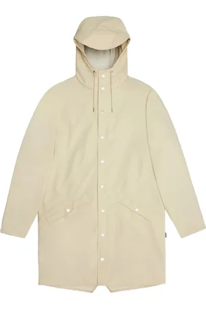 Rains Jakke, Dame, , L, Polyester, Lang Jakke W3 Cream Regnjakke