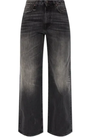 R13 Jeans, Dame, Sort, W27, Bomuld, Jeans med Vintage Effekt