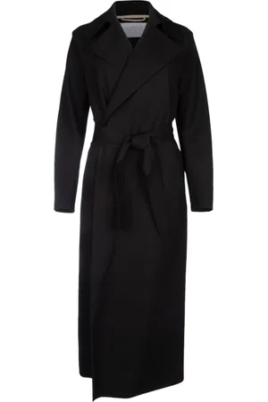 Harris Wharf London Frakke, Dame, Sort, 2XS, Lang Trenchcoat