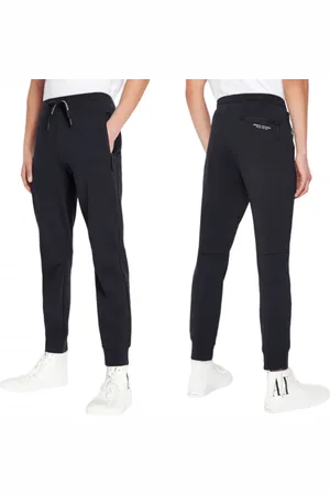 Armani Exchange Bukser, Herre, Blå, XS, Bomuld, Navy Sweatpants