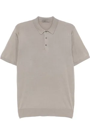 corneliani Strik, Herre, , M, Finstrikket Polo i Askegrå
