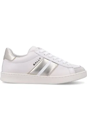 Bally Sko, Dame, Hvid, 36 EU, Læder, Hvide lædersneakers med logo detaljer