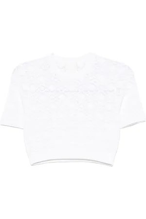 Givenchy Top, Dame, Hvid, M, Bomuld, Crew Neck T-shirt
