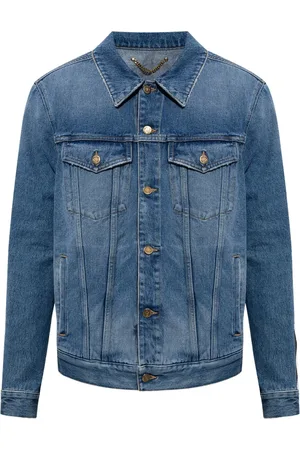 Golden Goose Jakke, Herre, Blå, S, Denim, Denimjakke med afslappet pasform