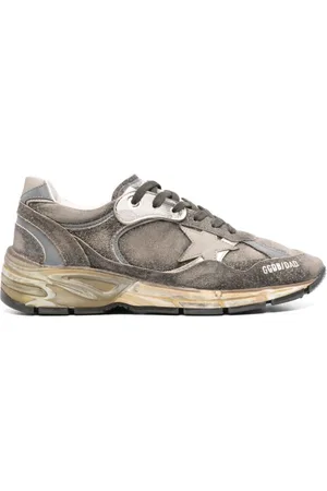 Golden Goose Sko, Herre, Brun, 41 EU, Læder, Distressed Lace-Up Sneakers