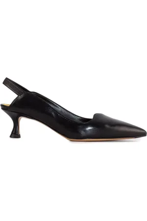 MARA BINI Sko, Dame, Sort, 36 EU, Læder, Sort læder slingback sandaler spids design