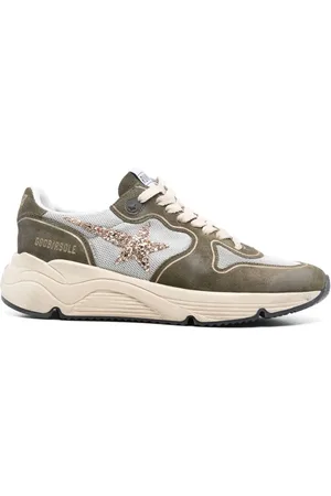 Golden Goose Sko, Dame, Grøn, 37 EU, Bomuld, Running Sole Sneakers