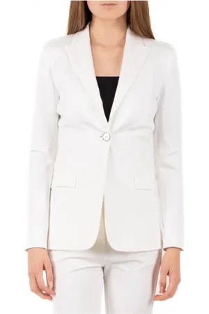 Pinko Jakke, Dame, Hvid, S, Uld, Stilfuld Jakke i Pink