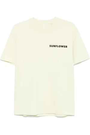 Sunflower Top, Herre, Grøn, XL, Grøn Crew Neck Logo Print T-shirts