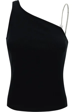 Givenchy Top, Dame, Sort, S, Uld, One-Shoulder Top med 4G-kæde