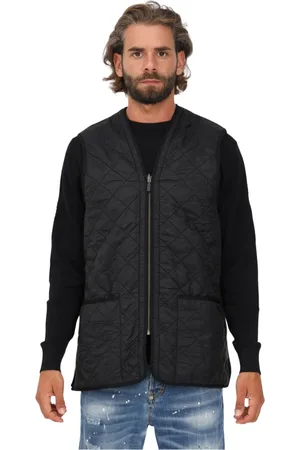 Barbour Jakke, Herre, Sort, L, Ærmeløs jakke med fleecefor