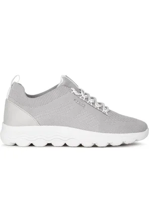 Geox Sko, Dame, Grå, 37 EU, Læder, Spherica Sneakers