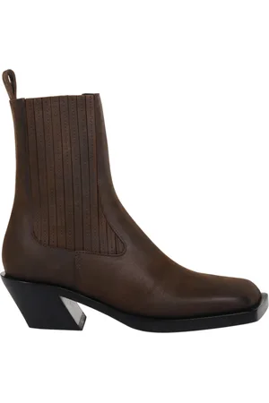 Amina Muaddi Sko, Dame, Brun, 36 EU, Brun Vokset Chelsea Boot