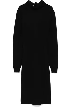 Givenchy Kjole, Dame, Sort, M, Cashmere, Højhalset Cashmere Strikkjole
