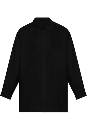 Y-3 Skjorte, Herre, Sort, XL, Bomuld, Skjorte med lomme