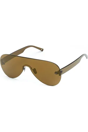 Belstaff Tilbehør, unisex, Brun, ONE SIZE, Håndlavede brune acetat solbriller med UV-beskyttelse