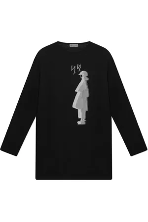 Y-3 Top, Herre, Sort, L, Bomuld, Langærmet T-shirt