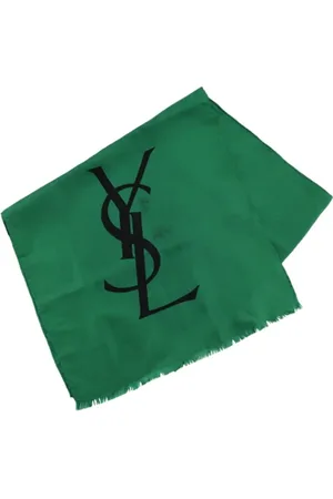Saint Laurent Pre-owned, Dame, Grøn, ONE SIZE, Tyl, Pre-owned Canvas trklaeder
