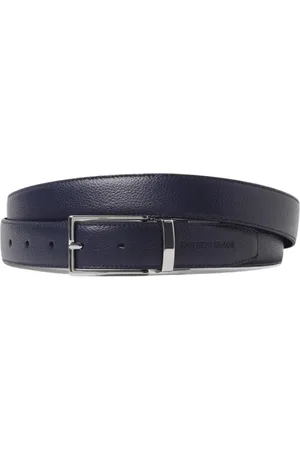 Emporio Armani Tilbehør, Herre, Blå, ONE SIZE, Uld, Blå Bælter til Stilfulde Outfits