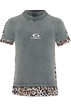 Balenciaga Top, unisex, Grå, XS, Bomuld, Taped Double T-Shirt