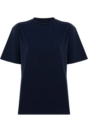 Autry Top, Dame, Blå, S, Bomuld, Mørkeblå Kortærmet Bomulds T-Shirt