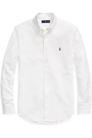Ralph Lauren Skjorte, Herre, Hvid, S, Bomuld, Slim Fit Oxford Skjorte