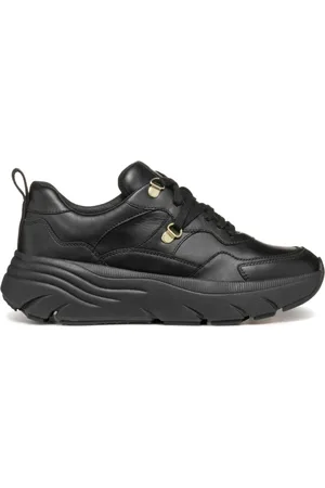 Geox Sko, Dame, Sort, 37 EU, Læder, Diamanta Sneakers