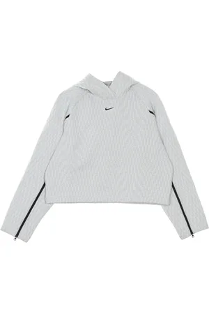 Nike Sweathshirts & Hoodies, Dame, Grå, L, Bomuld, Let geometrik hættetrøje med letvægtsdesign