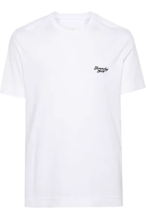 Givenchy Top, Herre, Hvid, S, Bomuld, Logo-broderet T-shirt