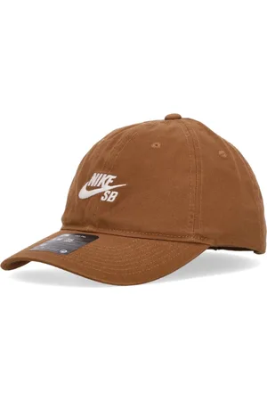 Nike Tilbehør, unisex, Brun, M/L, Bomuld, Skateboard Cap med buet skygge