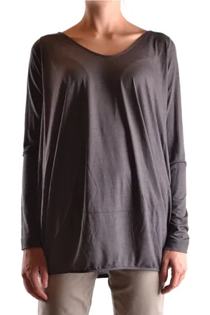 Aspesi Bluser & Skjorter, Dame, Grå, M, Modest Oversized Lilla Bluse