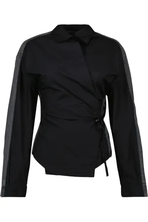 Diesel Bluser & Skjorter, Dame, Sort, S, Sort V-hals skjorte C-Delphi-Den