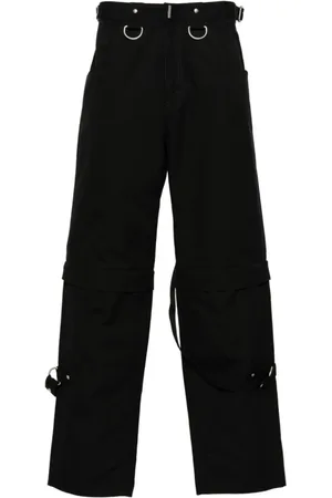 Givenchy Bukser, Herre, Sort, L, Bomuld, Sorte bomuldsbukser med nitter
