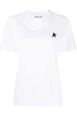 Golden Goose Top, Dame, Hvid, XS, Bomuld, Star Logo T-shirt