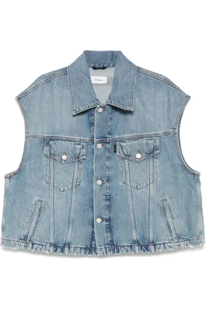 haikure Jakke, Dame, Blå, XS, Bomuld, Indigo Blå Vatteret Vest