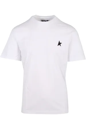 Golden Goose Top, Herre, Hvid, M, Bomuld, Stjerne Regular T-shirt i Optisk Hvid/Sort