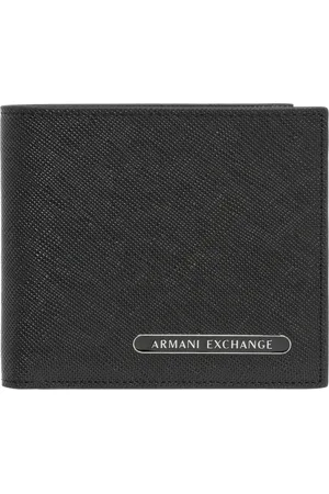 Armani Exchange Tilbehør, Herre, Sort, ONE SIZE, Læder, Enkel pung med plads til kort