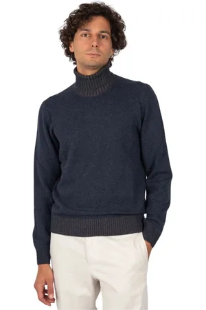 Gran Sasso Strik, Herre, Blå, M, Basic Sweater