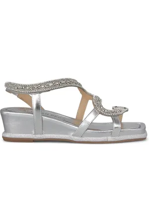 Alma en Pena Sko, Dame, Grå, 38 EU, Læder, Snake Wedge Sandal