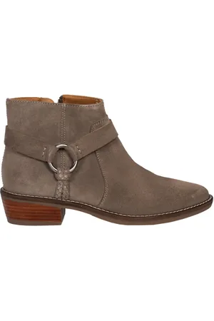 Geox Sko, Dame, Brun, 39 1/2 EU, Læder, Elegante Ankelstøvler med Lynlås