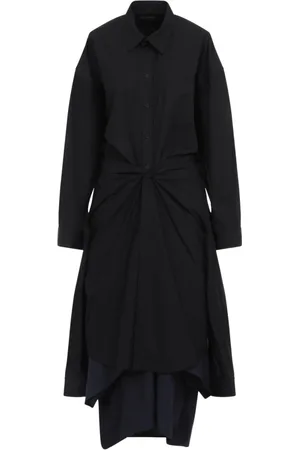 Balenciaga Kjole, Dame, Sort, S, Bomuld, Sort bomuldsskjorte