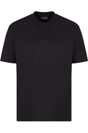Emporio Armani Top, Herre, Sort, S, Moderne Logo T-Shirt
