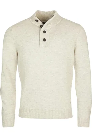 Barbour Strik, Herre, , 2XL, Uld, Patch Half Zip Sweater