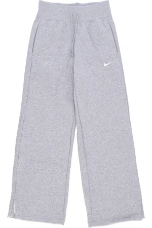 Nike Bukser, Dame, Grå, L, Bomuld, Fleece Bukser med Vidde, Phoenix Sportswear