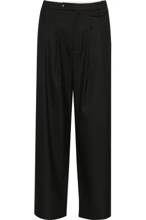 Gestuz Bukser, Dame, Sort, 2XL, Uld, Sorte ballonbukser med høj talje