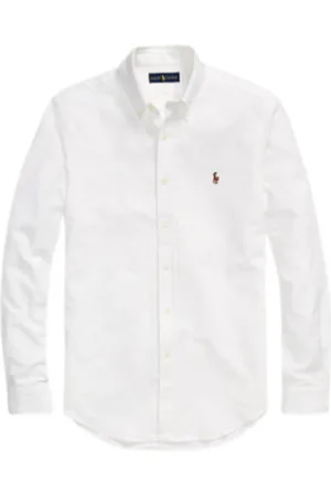 Ralph Lauren Skjorte, Herre, Hvid, XS, Bomuld, Oxford Slim Skjorte