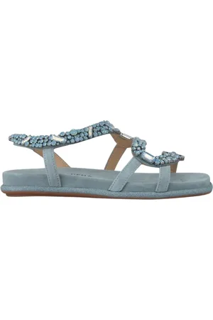 Alma en Pena Sko, Dame, Blå, 38 EU, Slange sandal flad