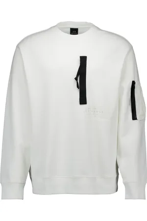 Armani Exchange Sweathshirts & Hoodies, Herre, Hvid, L, Bomuld, 3Dzmjj Zjxlz Trøje