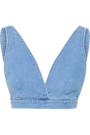 Gestuz Top, Dame, Blå, XL, Denim, Denim Ærmeløs Top